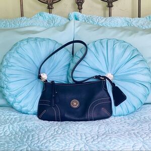 Dooney & Bourke Vintage Black Leather Shoulder Bag